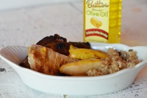 Moscato Buttered Pear Pork with Risotto | Mooshu Jenne #shop #cbias