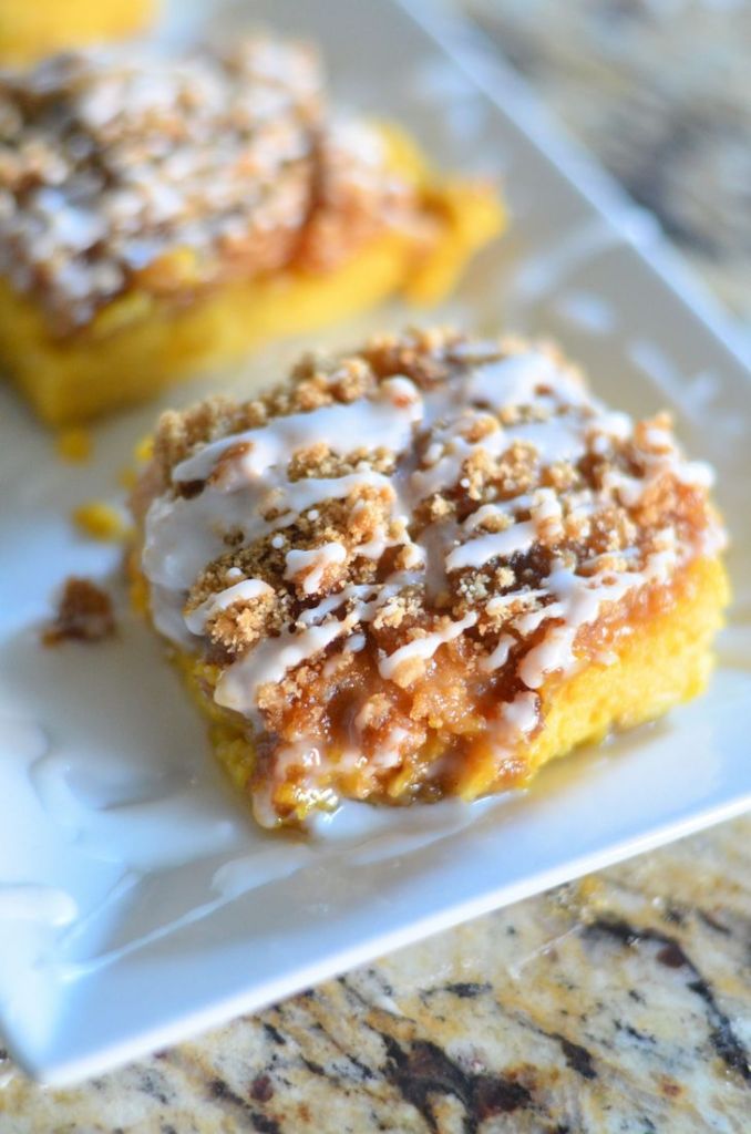 Pumpkin Pie Bars by Mooshu Jenne - Made with fresh pumpkin with a sweet streusel topping.