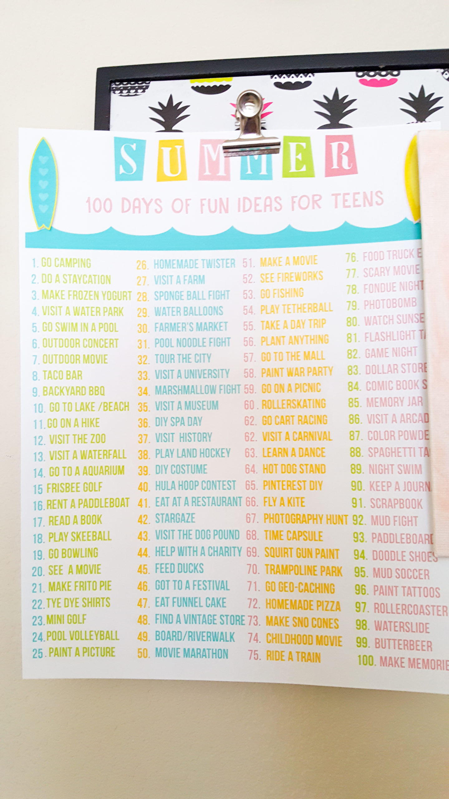 Teen Summer Bucket List Mooshu Jenne
