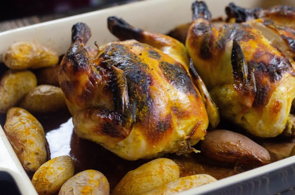 Honeyed Chicken With Little Finger Potatoes