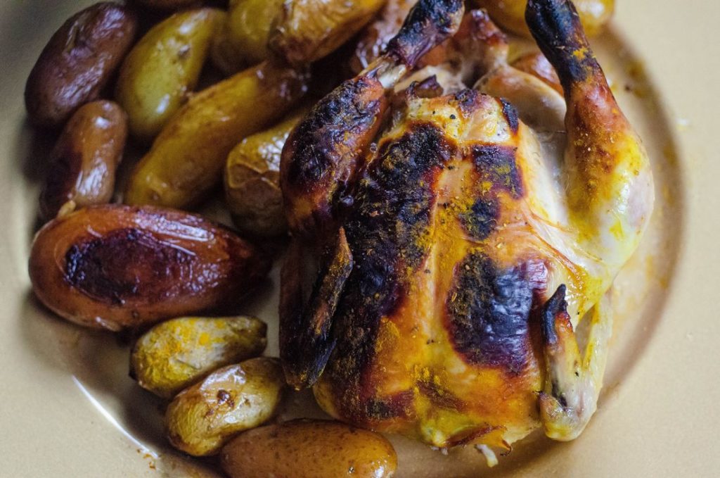 Honeyed Chicken With Little Finger Potatoes