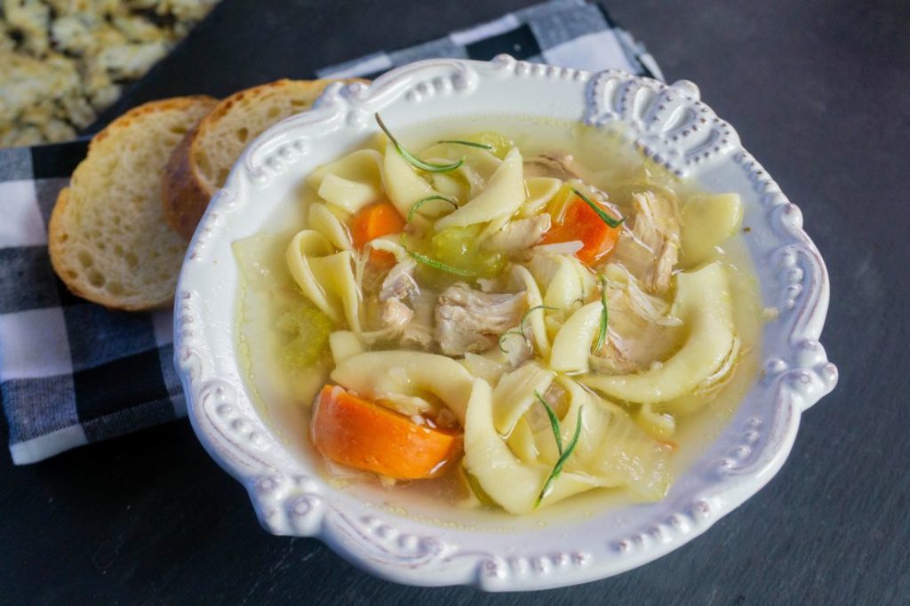 Instant Pot Rosemary Chicken Noodle Soup