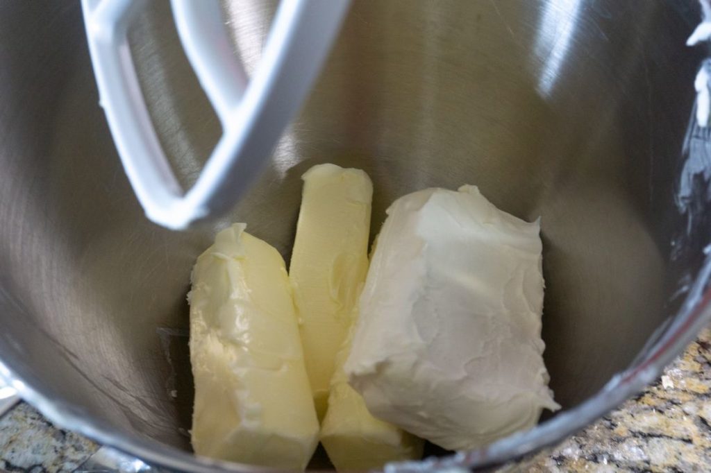 Butter and cream cheese in Kitchen Aid
